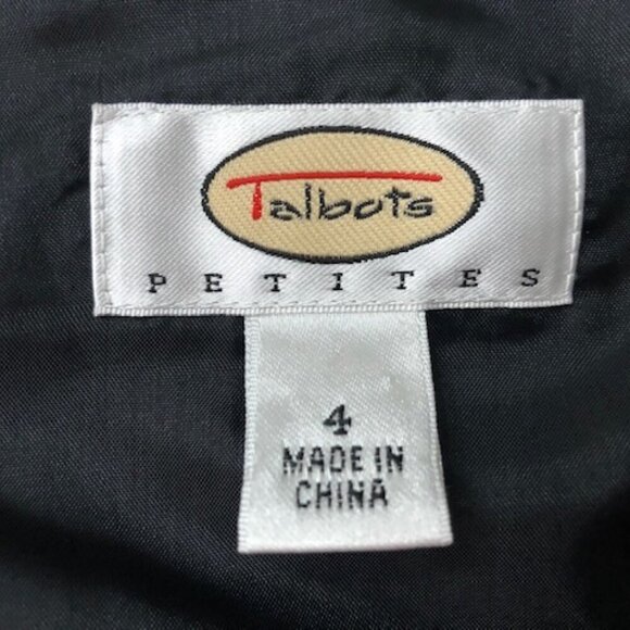 Talbots Black Gray Wool Blend Paisley Embroidered Maxi Skirt Size 4P - Picture 4 of 5